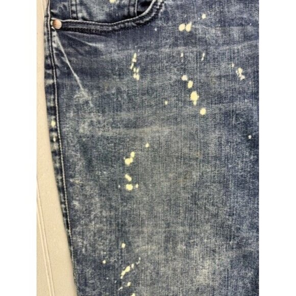 Cabi Size 10 Womens Jeans Ankle Mid Rise Stretch Bleach Distress Med Wash - Picture 4 of 4